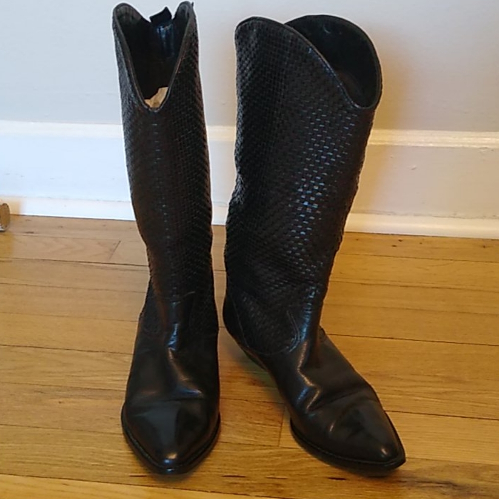 Larry Stuart Collection Leather Cowboy Boots